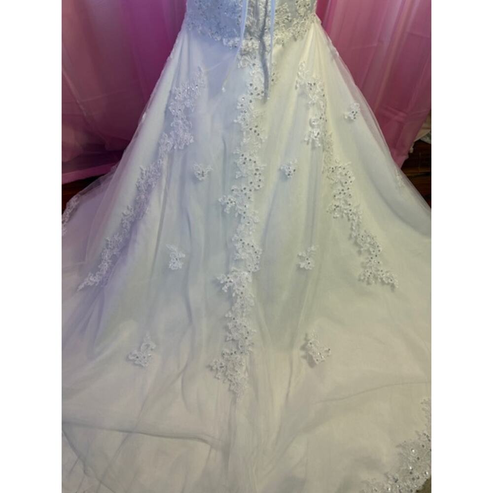 JULIET MERMAID STRAPLESS WEDDING DRESS SIZE XSMALL NWT - Picture 7 of 9
